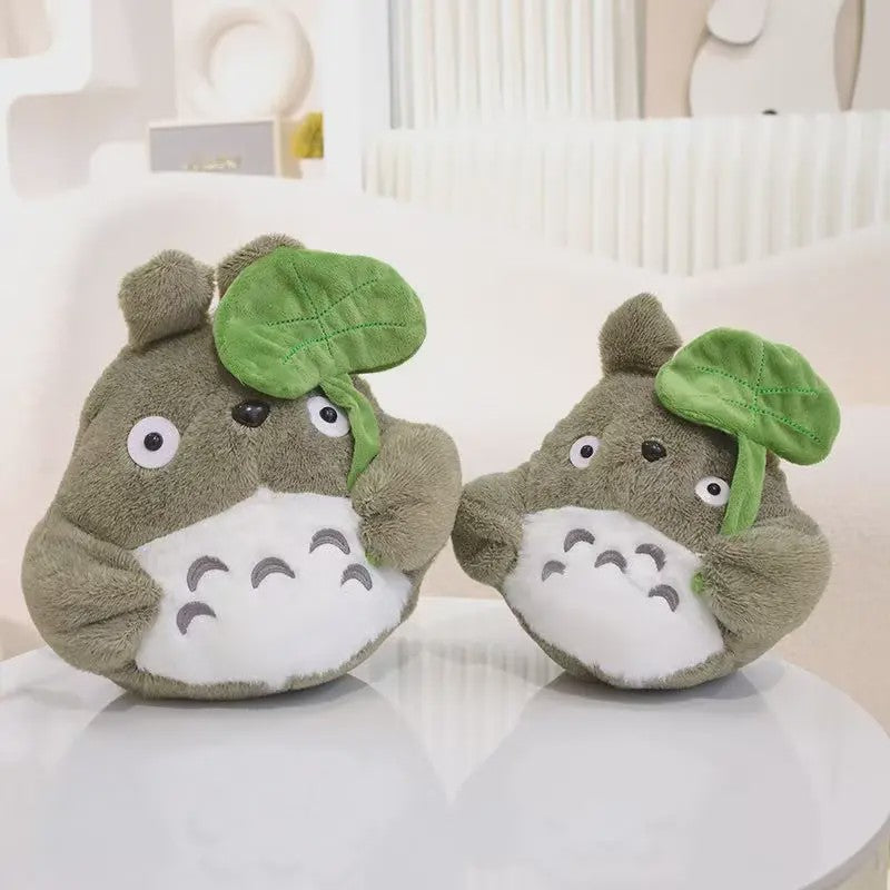 Schattige Totoro Pluche Knuffel met Lotusblad - Japans Kawaii Stijl Cadeau