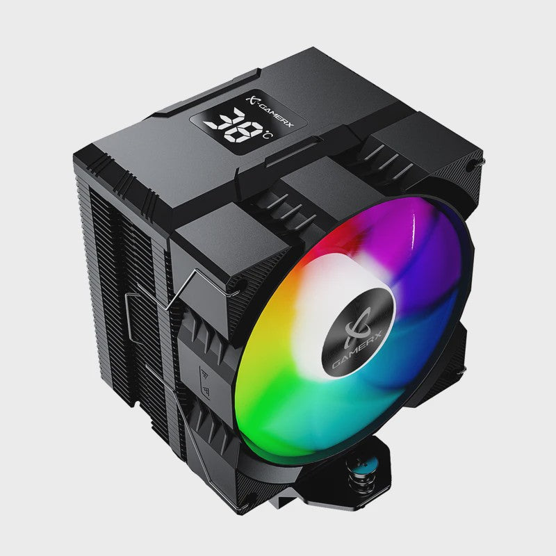 X-Gamerx Z-1300 CPU Air Cooler met Digitale Temperatuur Display en ARGB Ventilator