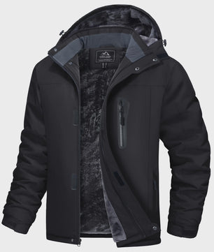 Heren Winterjas Waterdicht Fleece Warm Winddicht Met Capuchon voor Skiën, Snowboarden, Wandelen & Outdoor