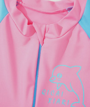 Meisjes Zwempak met Rokje - Korte Mouwen & Graffiti Print