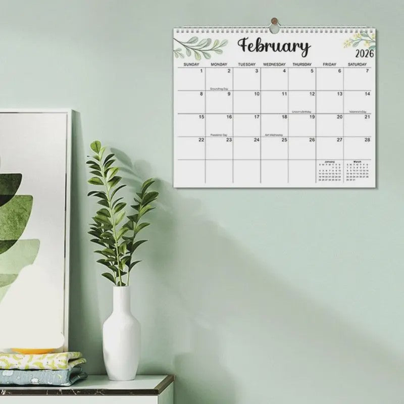 Kalender 2026-2027: Wandkalender Maandplanner 18 Maanden (Jan '26 - Jun '27) - 14x11 Inch