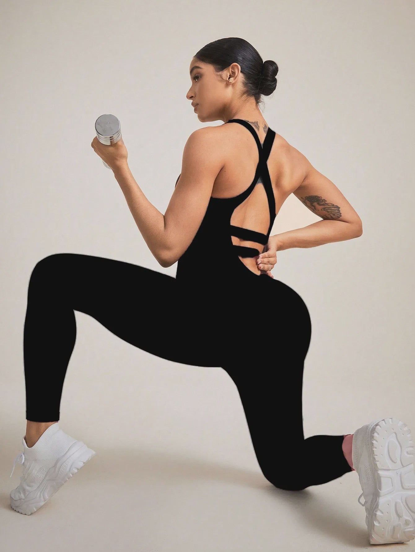 Naadloze Shapewear Bodysuit Dames met Buikcontrole en Criss-Cross Bandjes
