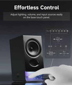 Edifier R20BT Bluetooth Boekenplank Speakers met Ambient Light & APP Controle