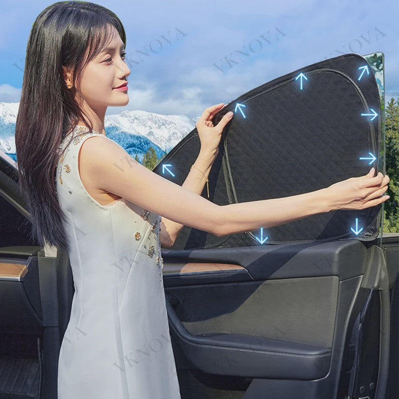Set Zonneschermen voor Tesla Model 3/Y (2017-2025) - Privacy & UV Bescherming