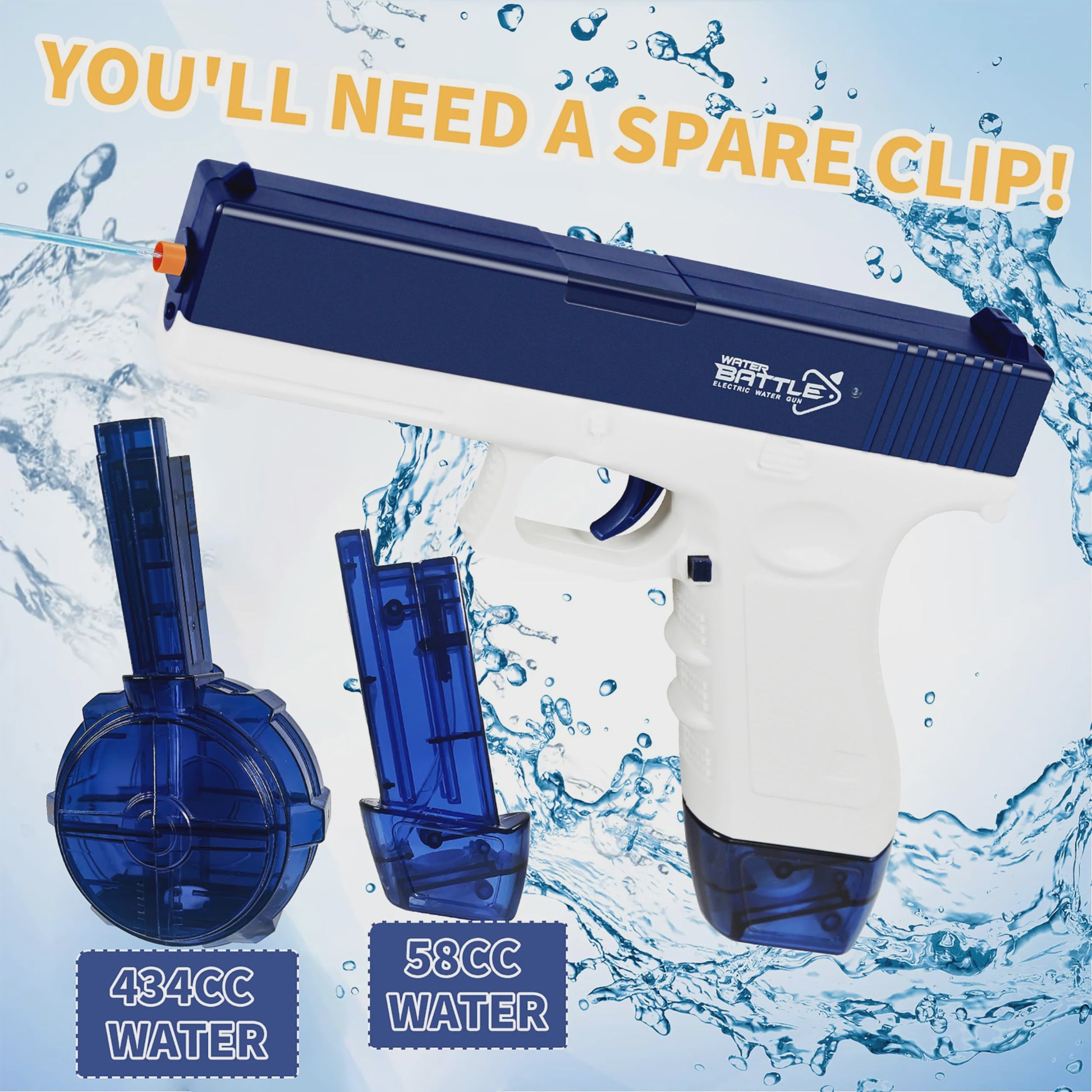 Elektrisch Waterpistool - Automatisch & Handmatig, 32FT Bereik, Oplaadbaar