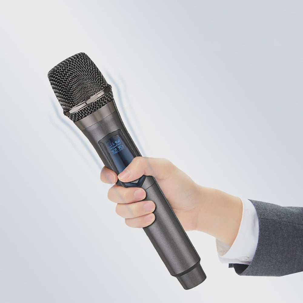 Draadloze UHF Microfoon Set - 2 Handheld Microfoons voor Karaoke, Feest, Presentatie & Vergadering