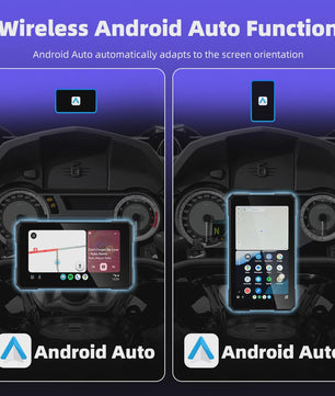 5" Motorfiets Display met Draadloze CarPlay & Android Auto, Navigatie, Siri/Google Assistant, IP67 Waterdicht