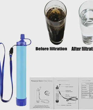 Persoonlijk Waterfilter Rietje - Outdoor Waterzuiveraar voor Kamperen, Wandelen en Noodsituaties