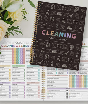 Huishoudplanner & Schoonmaak Checklist Boek - Dagelijks, Wekelijks, Maandelijks