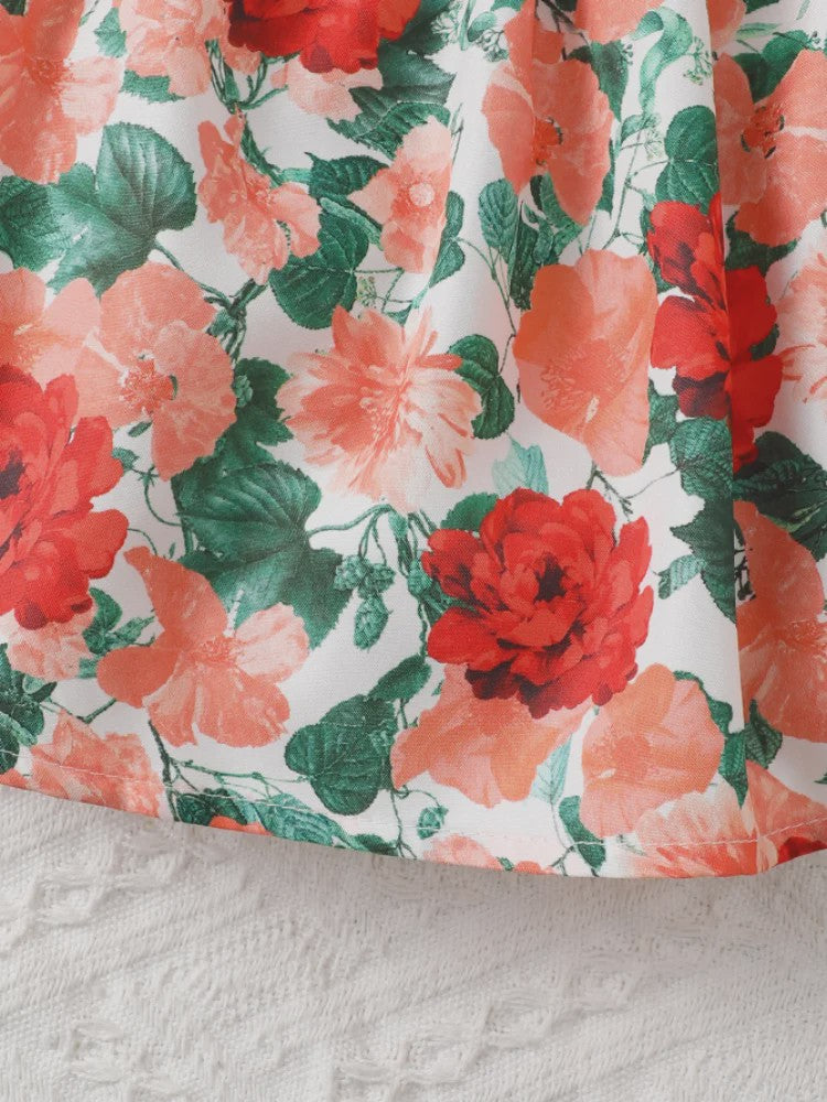 Zomerjurk met Hoofdband voor Baby Meisjes (0-2 Jaar) - Bloemendruk