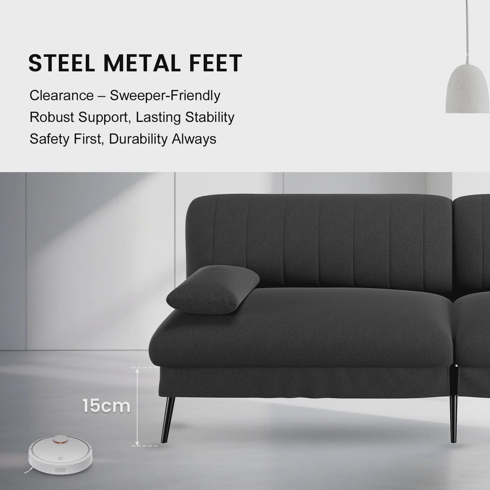 COMHOMA Multifunctionele Sofa Bed - 2-in-1 Slaapbank met Groot Ligvlak
