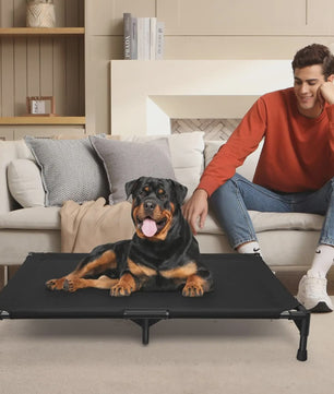 Verhoogd Hondenbed met Metalen Frame - Koel en Comfortabel voor Hond en Kat