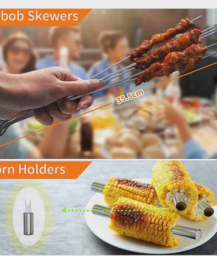 Complete Barbecue Set RVS - 15 Delig BBQ Gereedschap & Accessoires