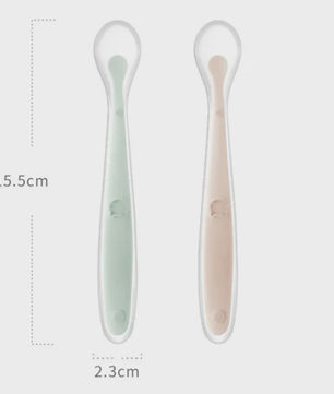 Zachte Siliconen Baby Lepel - Ideaal voor Voedingstraining en Eerste Hapjes