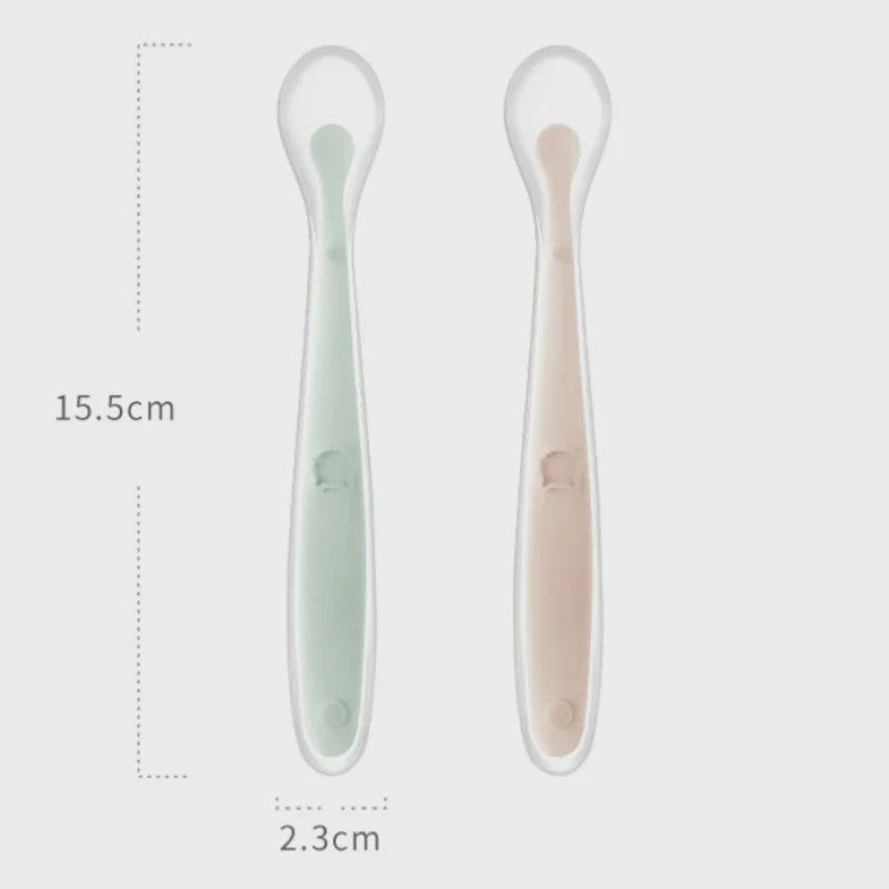 Zachte Siliconen Baby Lepel - Ideaal voor Voedingstraining en Eerste Hapjes