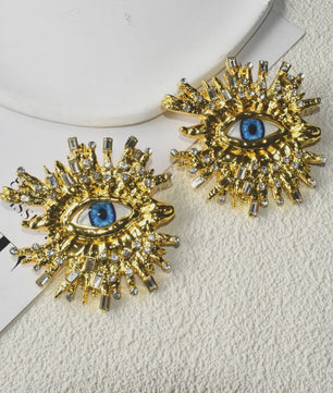Gouden Baroque Oog Oorbellen - Statement Dames Sieraden