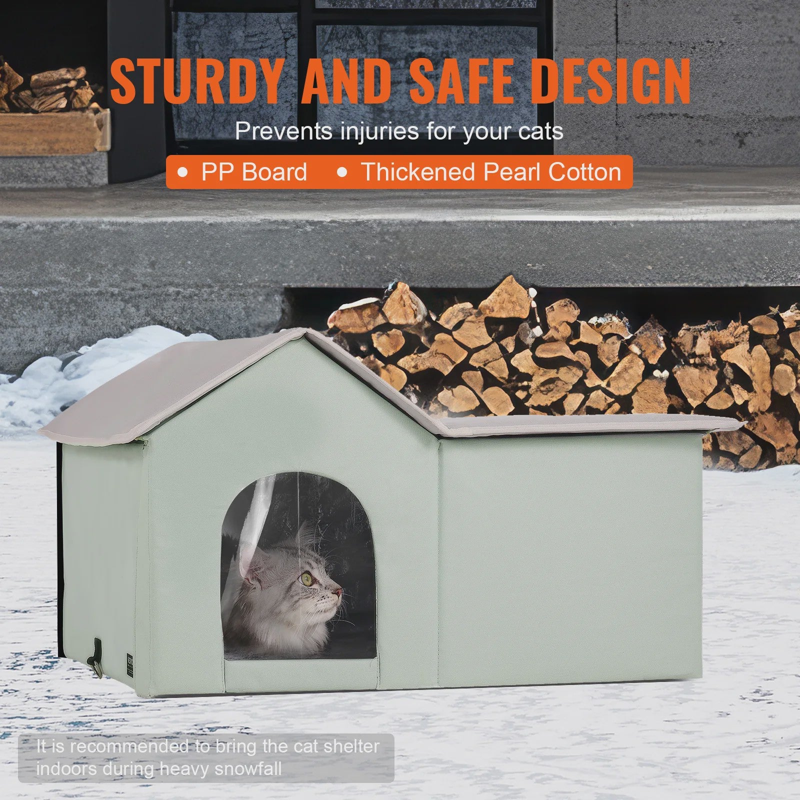Verwarmd Kattenhuis Buiten - Waterdicht & Verstelbare Temperatuur voor de Winter