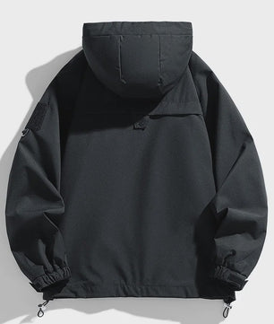 Heren Windbreaker Jas met Capuchon - Waterdicht, Bomberjack Stijl, Ideaal voor Camping & Hiking
