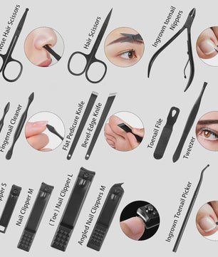 26-delige Professionele Manicure & Pedicure Set van Roestvrij Staal