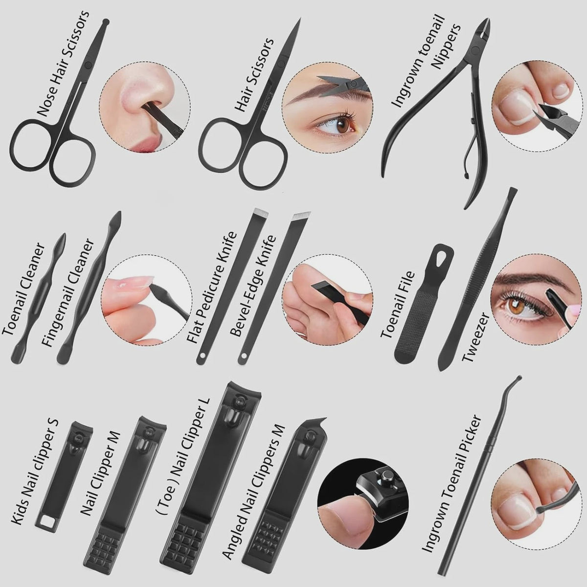 26-delige Professionele Manicure & Pedicure Set van Roestvrij Staal