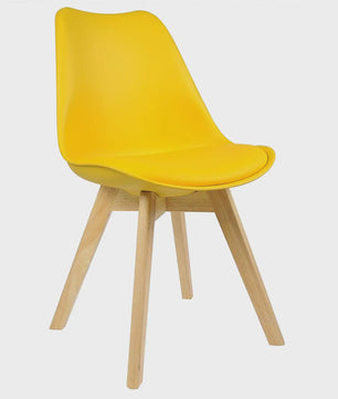 Retro Design Keukenstoel met Comfortabel Kussen - Set van 2