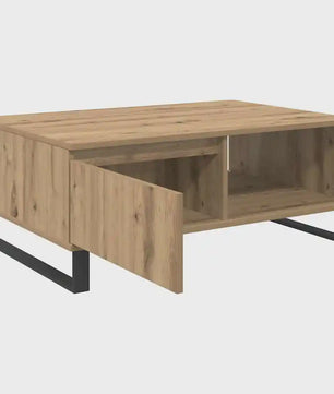 Handgemaakte Eiken Salontafel 90x60x35 cm - Modern Design met Opbergruimte