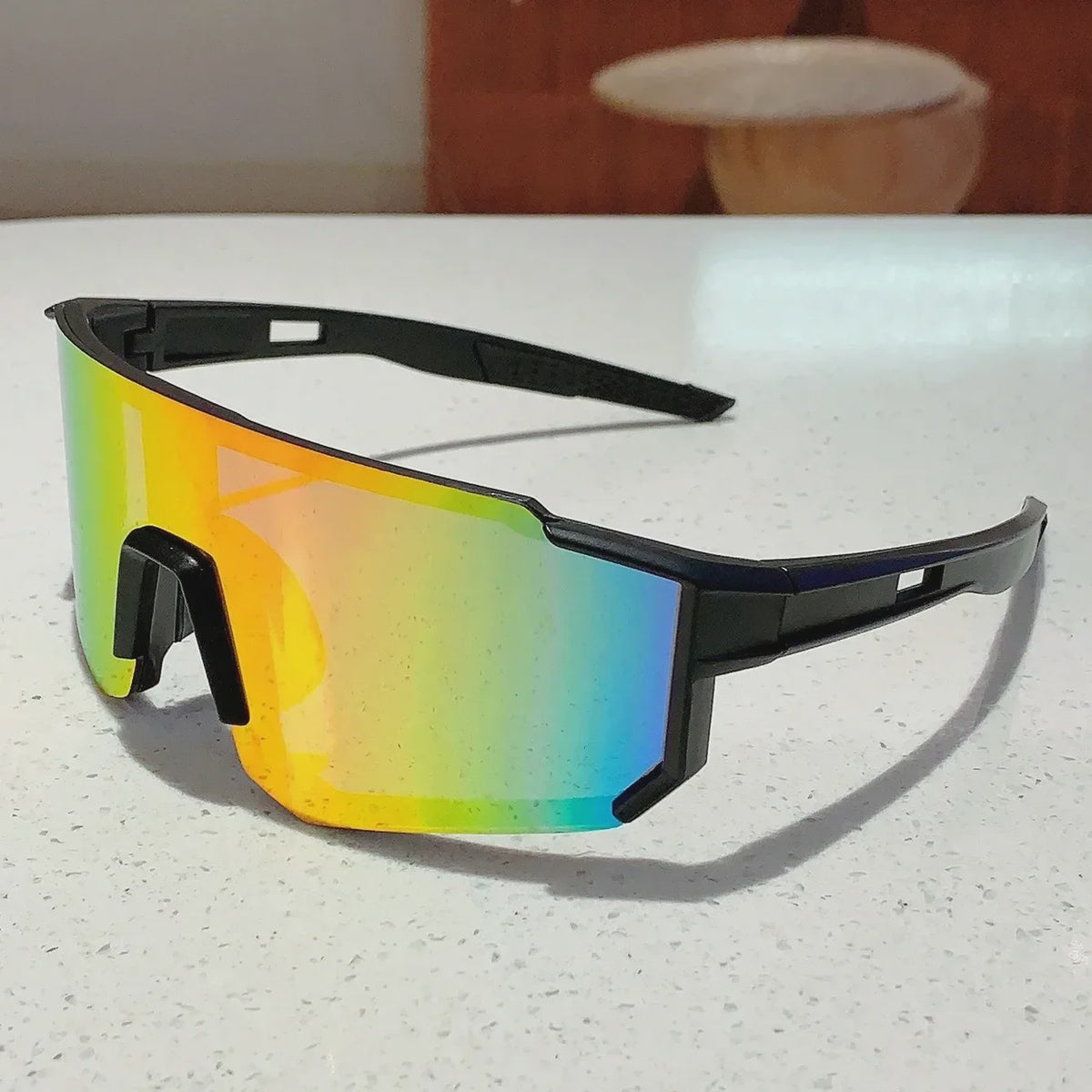 Sportzonnebril Oversized Mirror Lens - Lichtgewicht & UV-bescherming voor Heren & Dames