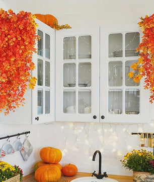 Set van 2 Hangende Kunstbloemen 80cm - Herfst & Halloween Decoratie