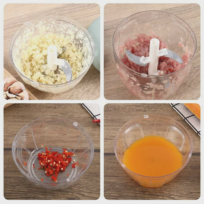 Handmatige Keuken Snijmachine - Knoflook, Ui, Vlees & Groenten Hakker (500/900ML)