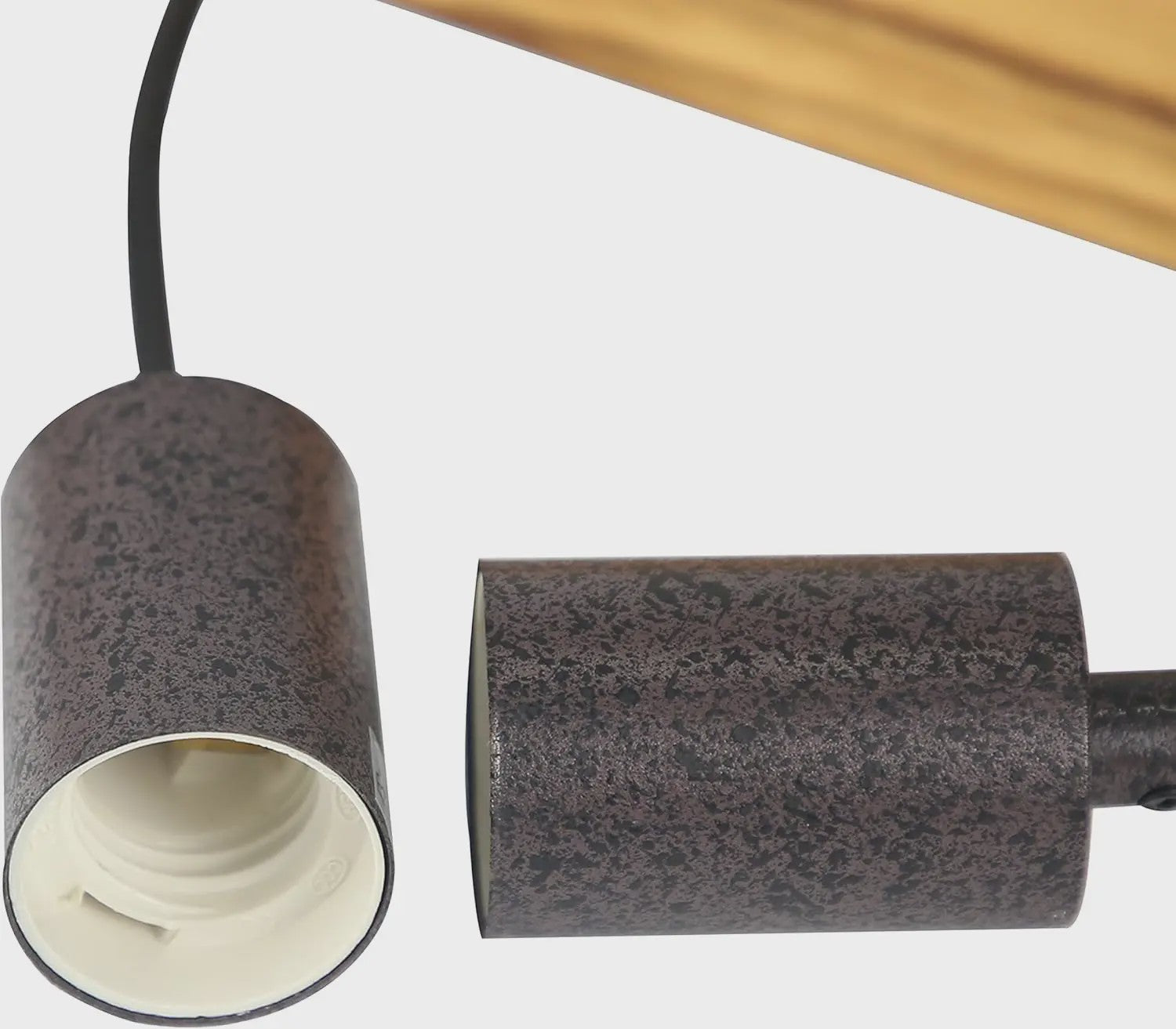 Houten Vintage Hanglamp 61cm met 3xE27 fitting - Industriële Stijl