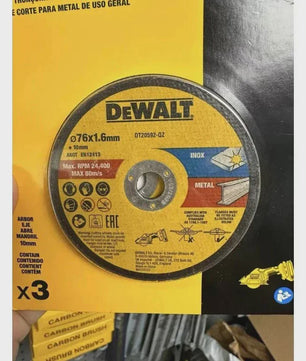 DEWALT 76mm INOX Metaal Zaagschijf - 3 Stuks (DT20592-QZ) - Voor Multimateriaal