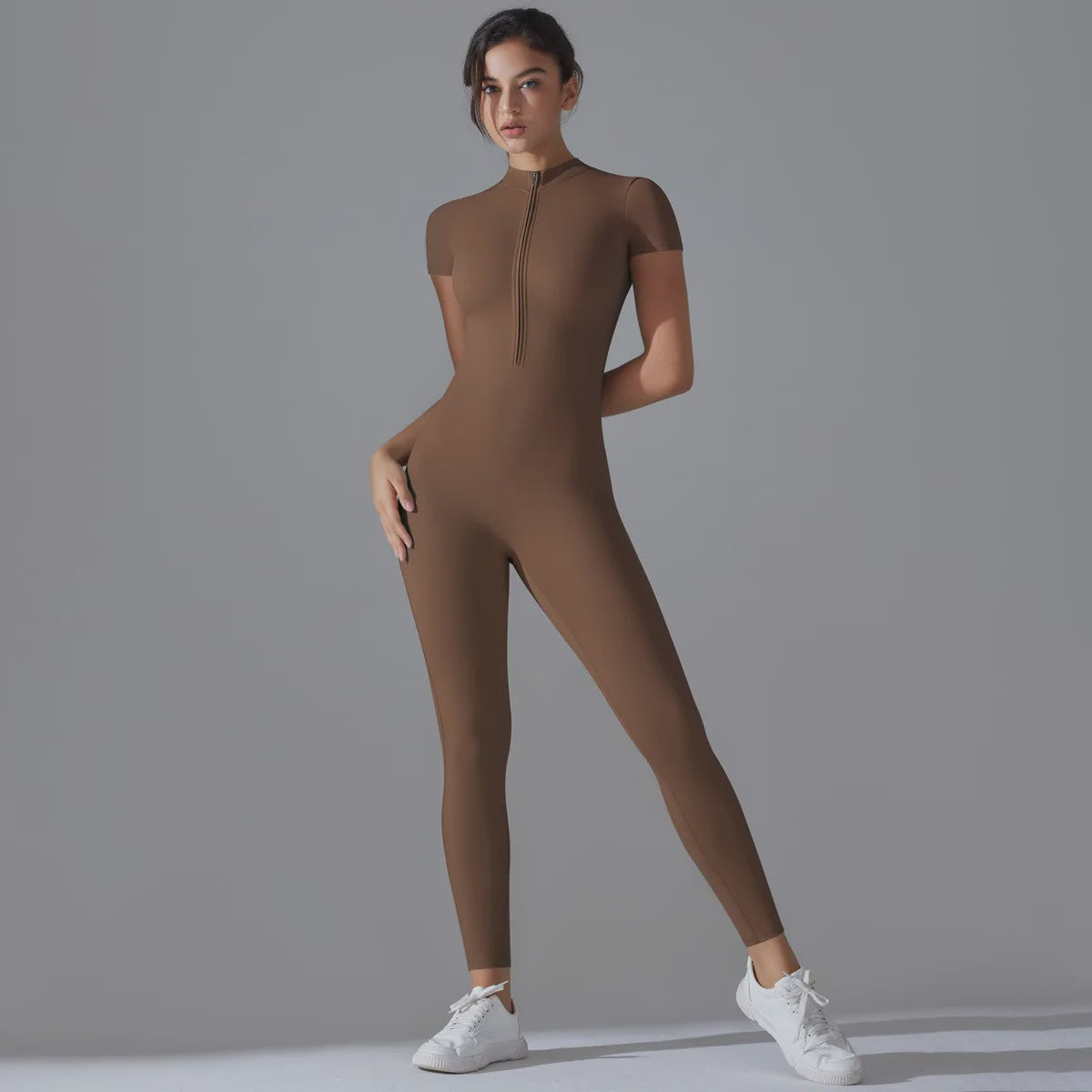 Naked Jumpsuit: Short Sleeve Yoga & Fitness Pak - Sneldrogend & Ademend