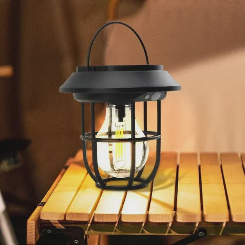 Solar Buitenlamp met Hangende Lantaarn - Decoratieve Tuinverlichting voor Pad, Oprit & Muur