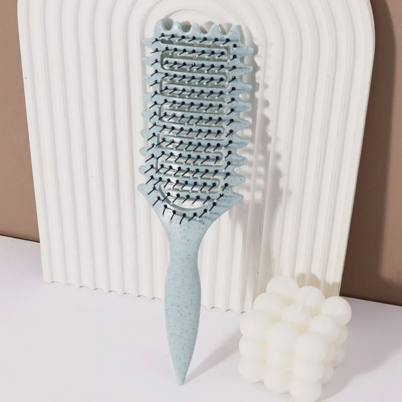 Ventilerende Stylingborstel met Massage-effect - Comfortabele Grip voor Natuurlijk Haar & Pruiken