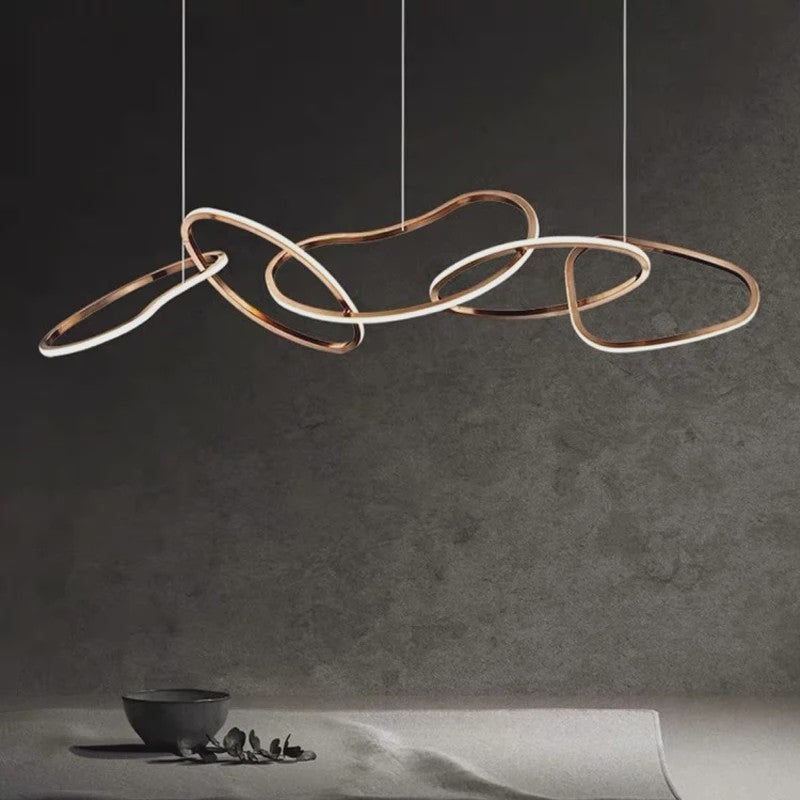Moderne LED Plafondlamp Ring Design - Dimbare Hanglamp voor Woonkamer & Eetkamer