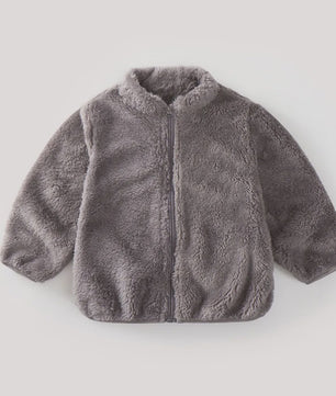 Zachte Pluche Kinderjas - Warm & Stijlvol voor Herfst/Winter