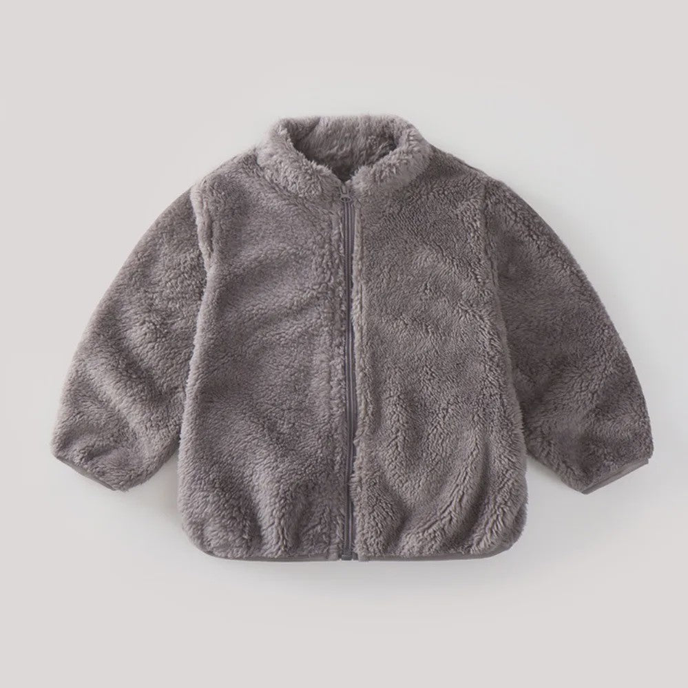 Zachte Pluche Kinderjas - Warm & Stijlvol voor Herfst/Winter