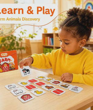 Felt Boerderij Dieren Memory Spel voor Peuters - Educatief en Reisvriendelijk Speelgoed