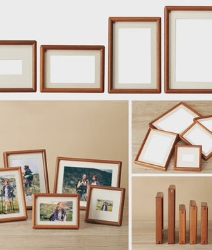 Eenvoudig Zwart Walnoot Houten Fotolijst - Handgemaakt & Stijlvol