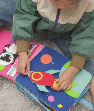 Montessori Busy Book voor Peuters - Interactief Leerboek voor Baby's en Kinderen - Educatief Reisspelletje
