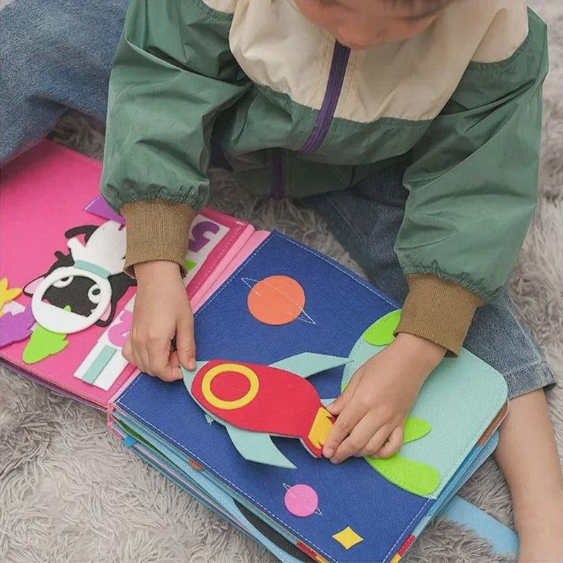 Montessori Busy Book voor Peuters - Interactief Leerboek voor Baby's en Kinderen - Educatief Reisspelletje