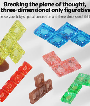 3D Transparant Tetris Puzzel - Logisch Denkspel voor Kinderen en Volwassenen