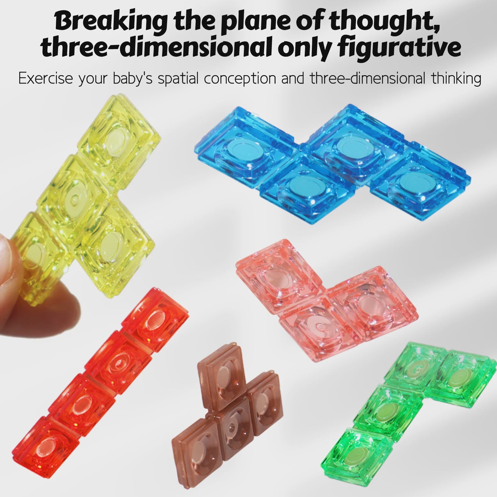 3D Transparant Tetris Puzzel - Logisch Denkspel voor Kinderen en Volwassenen
