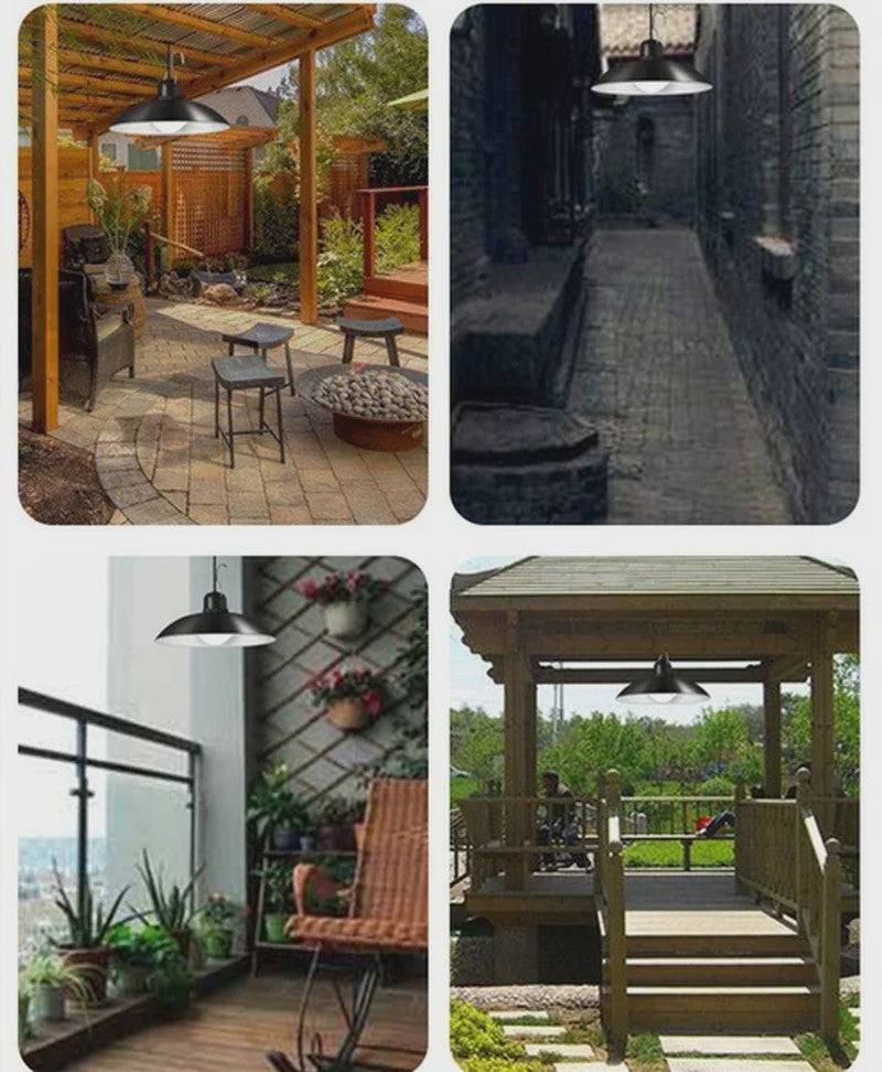 Dubbele Solar Hanglamp met Afstandsbediening - Waterdicht LED Buitenlicht voor Schuur, Tuinhuis of Overkapping