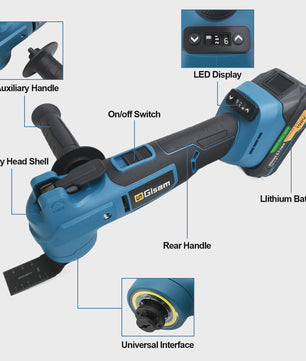 Gisam Multitool 7 Versnellingen Brushless - Oscillerend Gereedschap 20000 OPM