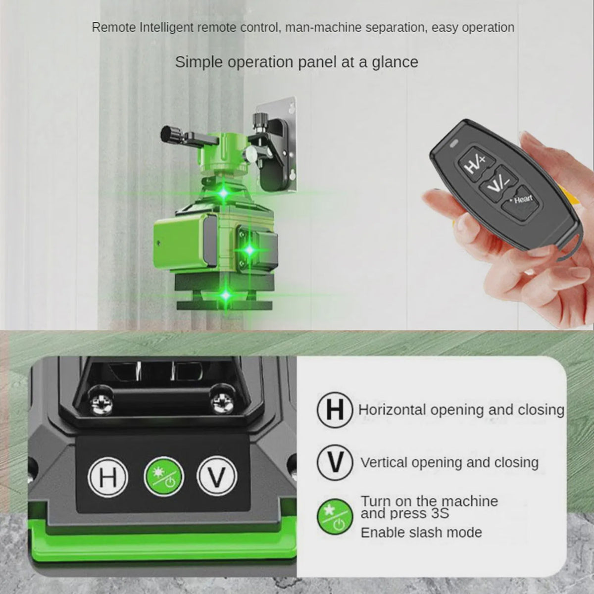 Professionele Laser Waterpas: 8/12/16 Lijnen Groen Laser met Statief & Zelfnivellerend