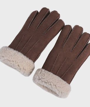 Luxe Unisex Lammy Voering Leren Handschoenen - Handgemaakt & Warm