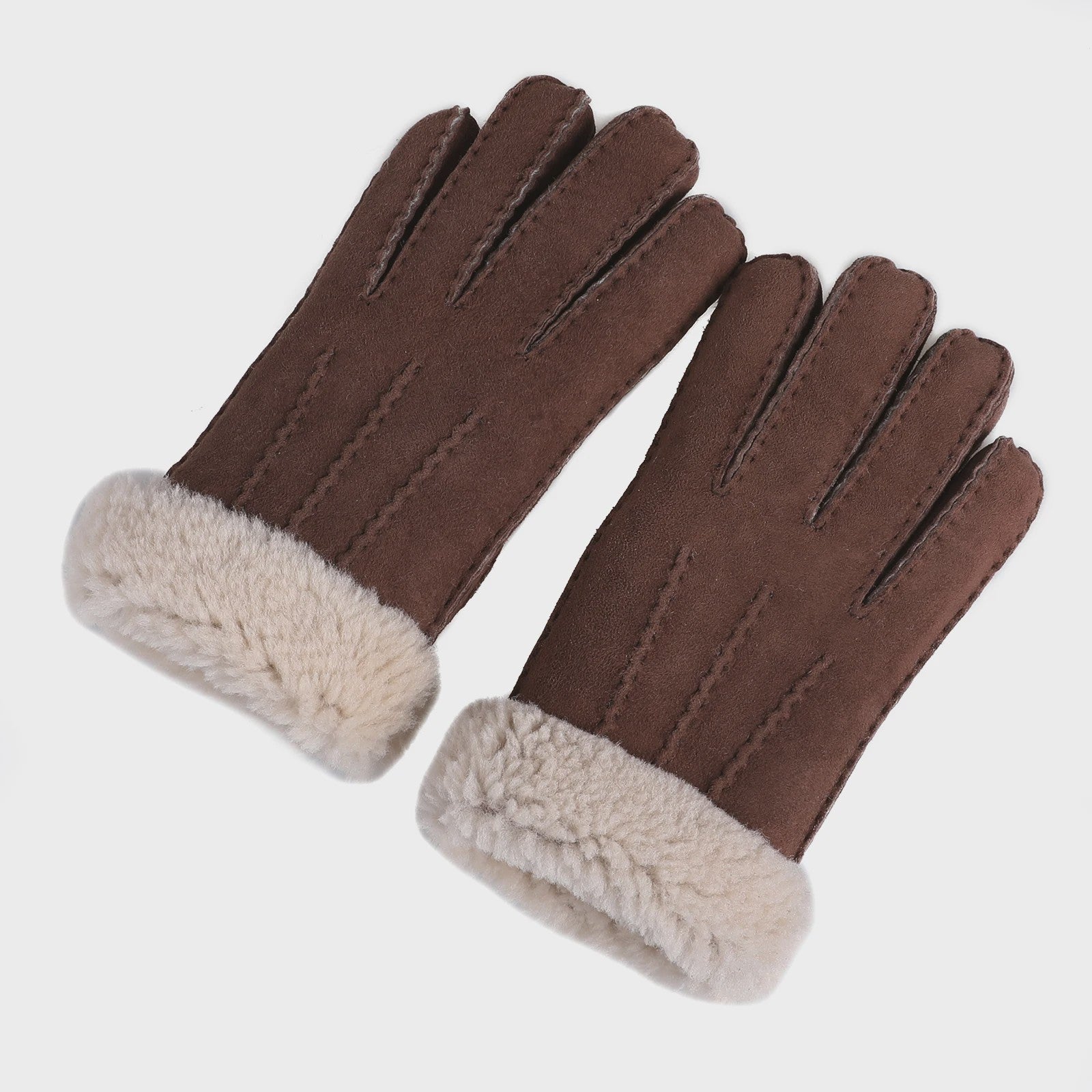 Luxe Unisex Lammy Voering Leren Handschoenen - Handgemaakt & Warm