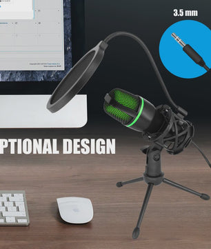Professionele USB Condensator Microfoon voor PC, Laptop, Streaming, Gaming & Podcasts