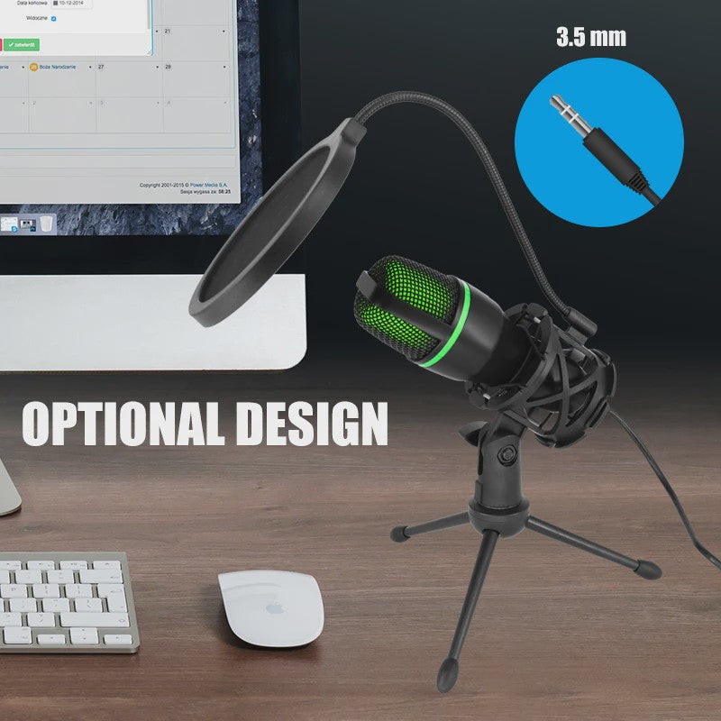 Professionele USB Condensator Microfoon voor PC, Laptop, Streaming, Gaming & Podcasts